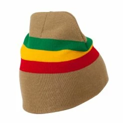 JFH Rasta Captain Embroidered Beanie -Adams Shop rc003bs khaki 4