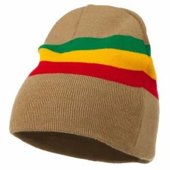 JFH Rasta Center Striped Beanie -Adams Shop rc003ms khaki 1