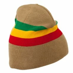 JFH Rasta Center Striped Beanie -Adams Shop rc003ms khaki 3