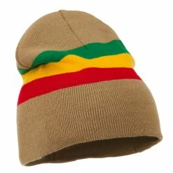JFH Rasta Center Striped Beanie -Adams Shop rc003ms khaki 4