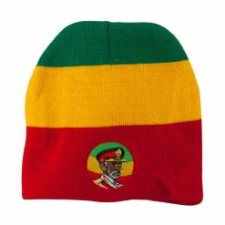 JFH Rasta Captain Embroidered Beanie -Adams Shop rc004bs red 1