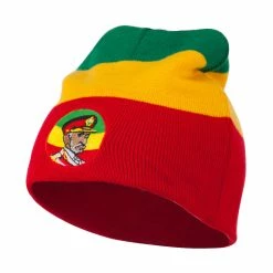 JFH Rasta Captain Embroidered Beanie -Adams Shop rc004bs red 2