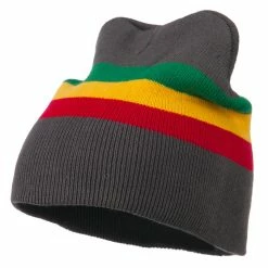JFH Rasta Center Striped Beanie -Adams Shop rc004ms grey 1