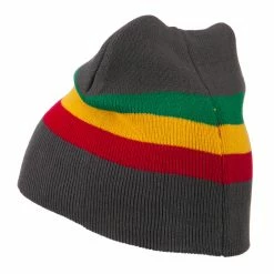 JFH Rasta Center Striped Beanie -Adams Shop rc004ms grey 2
