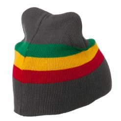 JFH Rasta Center Striped Beanie -Adams Shop rc004ms grey 3