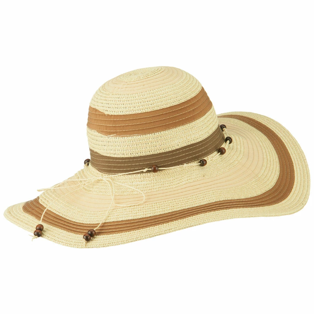 Jeanne Simmons Striped Beads Paper Braid Hat 5 Jeanne Simmons Striped Beads Paper Braid Hat - Image 3