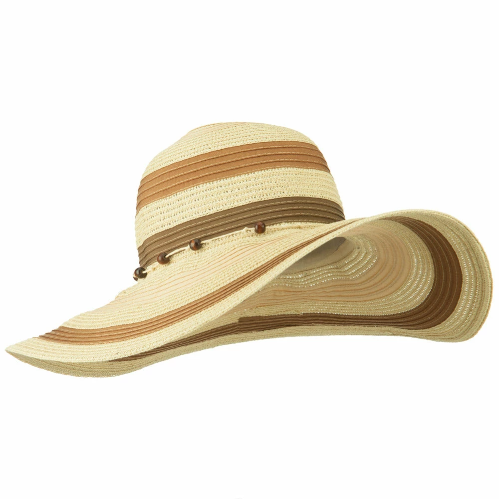 Jeanne Simmons Striped Beads Paper Braid Hat 6 Jeanne Simmons Striped Beads Paper Braid Hat - Image 4