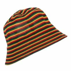 Rasta World Rasta Mesh Bucket Hat -Adams Shop re001bh red yellow green 4