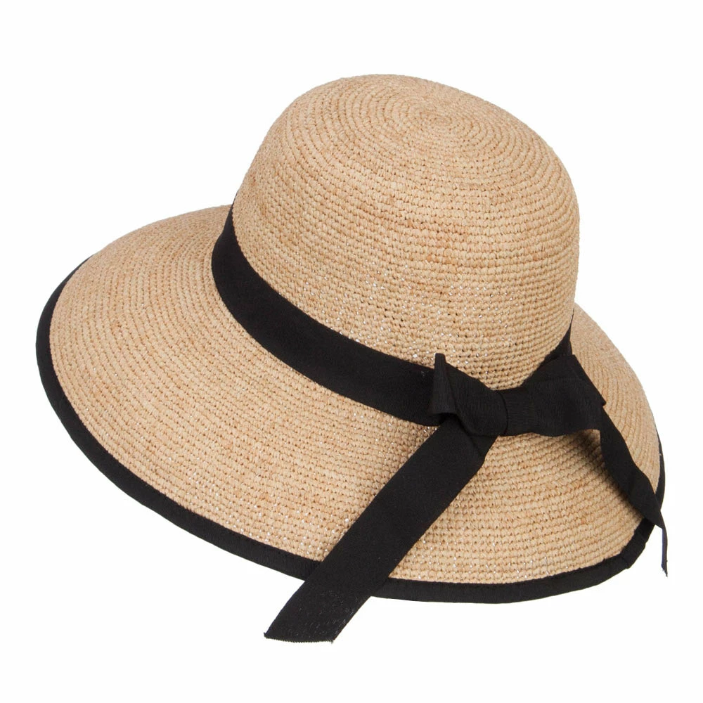 Jeanne Simmons Wide Brim Raffia Straw Bucket Cloche 4 Jeanne Simmons Wide Brim Raffia Straw Bucket Cloche - Image 2
