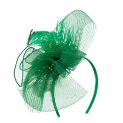 Something Special Feather And Flower Ruffle Fascinator -Adams Shop rf004df green 2
