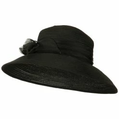 Jeanne Simmons Rose Bow Accent Organza Hat 15 Jeanne Simmons Rose Bow Accent Organza Hat -Adams Shop rg001fy black 4