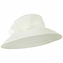 Jeanne Simmons Rose Bow Accent Organza Hat 17 Jeanne Simmons Rose Bow Accent Organza Hat -Adams Shop rg002fy cream 1