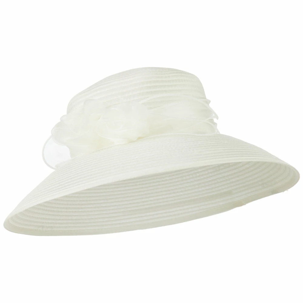 Jeanne Simmons Rose Bow Accent Organza Hat 8 Jeanne Simmons Rose Bow Accent Organza Hat - Image 6