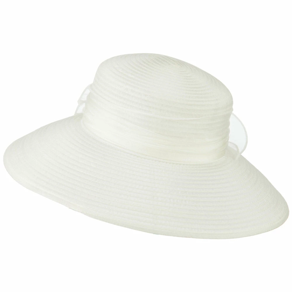 Jeanne Simmons Rose Bow Accent Organza Hat 10 Jeanne Simmons Rose Bow Accent Organza Hat - Image 8