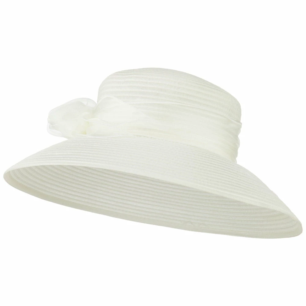 Jeanne Simmons Rose Bow Accent Organza Hat 11 Jeanne Simmons Rose Bow Accent Organza Hat - Image 9