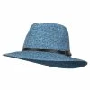 Jeanne Simmons Men's Large Brim With Belt Fedora 1 Jeanne Simmons Men's Large Brim With Belt Fedora -Adams Shop rg003cf blue 1