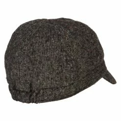 Something Special Rhinestone Metal Buckle Trim Tweed Newsboy Cap -Adams Shop rh004nb grey 3