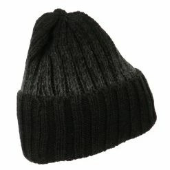Cheveux Ribbed Cuff Long Beanie -Adams Shop rk002bf black 3