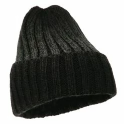 Cheveux Ribbed Cuff Long Beanie -Adams Shop rk002bf black 4