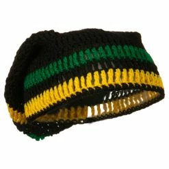 Broadway Rasta Knitted Big Skull Beanie -Adams Shop rk002eb 4
