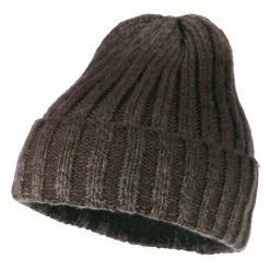 Cheveux Ribbed Cuff Long Beanie -Adams Shop rk004bf brown 1
