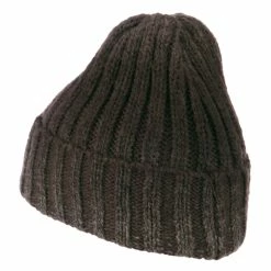 Cheveux Ribbed Cuff Long Beanie -Adams Shop rk004bf brown 2