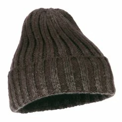 Cheveux Ribbed Cuff Long Beanie -Adams Shop rk004bf brown 4