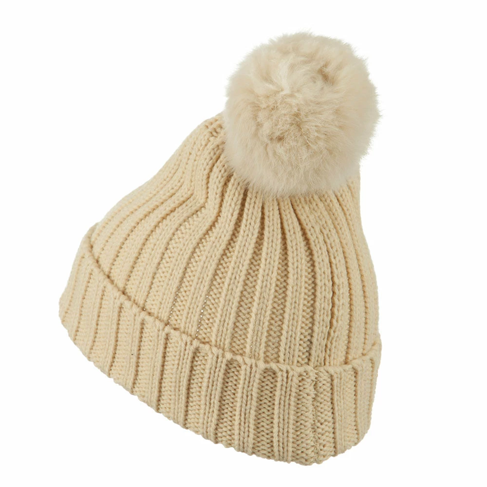 City Hunter Knit Cuff Beanie With Rabbit Pom 9 City Hunter Knit Cuff Beanie With Rabbit Pom - Image 7