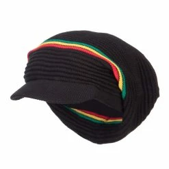 Rasta World Rasta Deep 91 Visored Beanie 17 Rasta World Rasta Deep 91 Visored Beanie -Adams Shop rp002dc black rgy 1