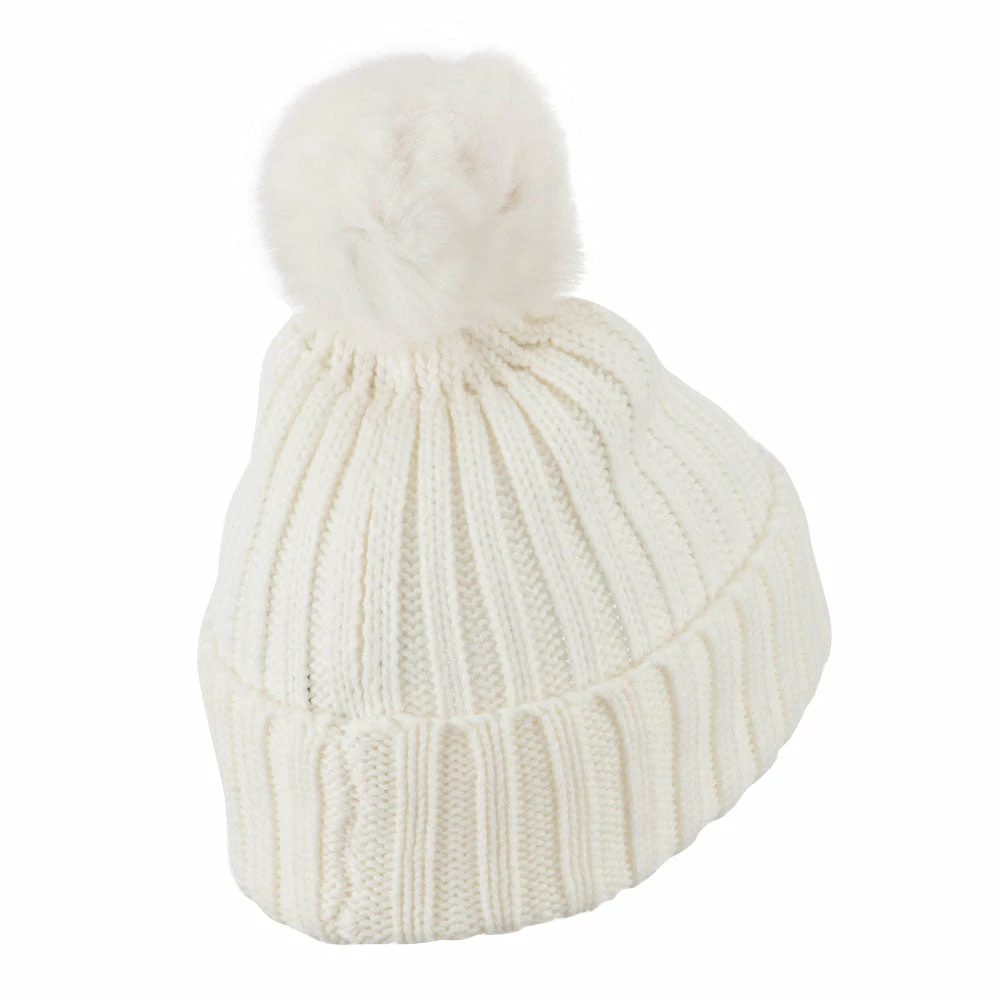 City Hunter Knit Cuff Beanie With Rabbit Pom 20 City Hunter Knit Cuff Beanie With Rabbit Pom - Image 18