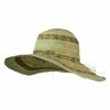 Jeanne Simmons Ribbon And Raffia Shell Button Wide Brim Hat -Adams Shop rr001fw 1