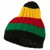 Rasta World Ribbed Rasta Beanie -Adams Shop rr001ms black 1