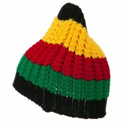 Rasta World Ribbed Rasta Beanie -Adams Shop rr001ms black 2