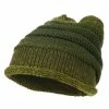 Cheveux Women's Ribbed Rolled Beanie -Adams Shop rr001ps olive 1