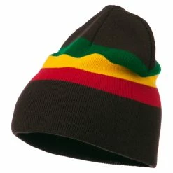 Rasta World Rasta Striped Beanie 27 Rasta World Rasta Striped Beanie -Adams Shop rs002di brown 1