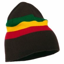 Rasta World Rasta Striped Beanie 30 Rasta World Rasta Striped Beanie -Adams Shop rs002di brown 4