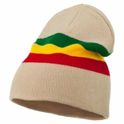 Rasta World Rasta Striped Beanie 32 Rasta World Rasta Striped Beanie -Adams Shop rs003di beige 1
