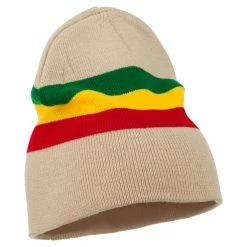 Rasta World Rasta Striped Beanie 35 Rasta World Rasta Striped Beanie -Adams Shop rs003di beige 4