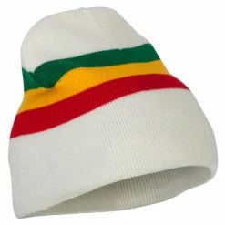 Rasta World Rasta Striped Beanie 40 Rasta World Rasta Striped Beanie -Adams Shop rs004di white 4