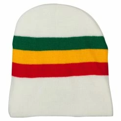 Rasta World Rasta Striped Beanie 41 Rasta World Rasta Striped Beanie -Adams Shop rs004di white 5