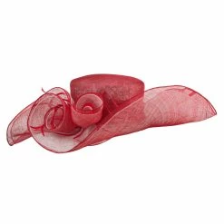 Something Special 2 Roses Sinamay Hat -Adams Shop rs006lh red 1