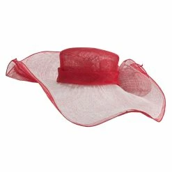 Something Special 2 Roses Sinamay Hat -Adams Shop rs006lh red 3