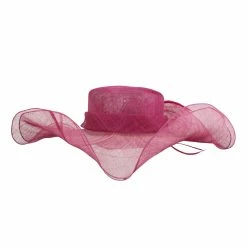 Something Special 2 Roses Sinamay Hat -Adams Shop rs007lh fuchsia 3
