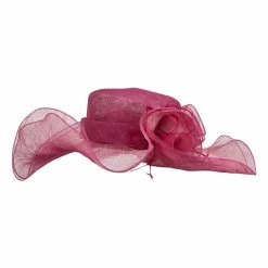 Something Special 2 Roses Sinamay Hat -Adams Shop rs007lh fuchsia 4