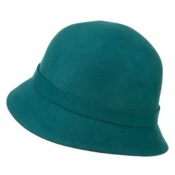 Something Special Wool Felt Cloche Hat With Rhinestone Butterfly -Adams Shop rt001cl turquoise 3