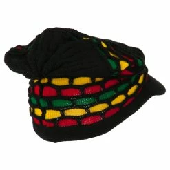 Broadway 10 Inch Rasta Style Beanie Cap -Adams Shop rv001dc multi 3