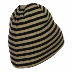 MG Reversible Striped Beanie -Adams Shop rv001ms black aqua 3