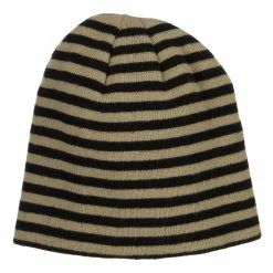 MG Reversible Striped Beanie -Adams Shop rv001ms black aqua 5