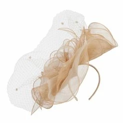 Something Special Flower Net Sinamay Fascinator -Adams Shop ry001df champagne 1 4