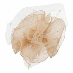 Something Special Flower Net Sinamay Fascinator -Adams Shop ry001df champagne 4 2